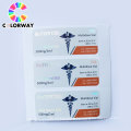 Promotional custom anti-counterfeiting hot stamping holographic pharmaceutical vial labels